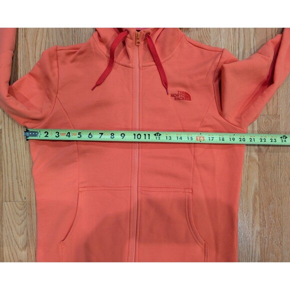 The North Face Womens Hoodie Full Zip High Neck Logo Stretch Large Emberglow NWT - Picture 9 of 10